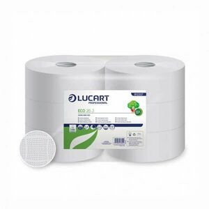 Toalettpapír 2 rétegű közületi átmérő: 26 cm fehér 6 tekercs/kart... kép