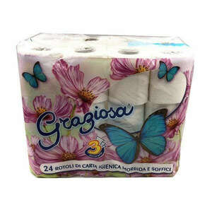 Graziosa 3 rétegű 24 tekercs/csomag toalettpapír kép