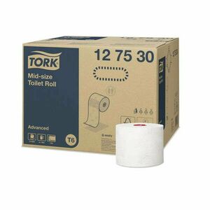 Toalettpapír 2 rétegű 27 db/ karton Mid-size T6 Tork_127530 fehér kép