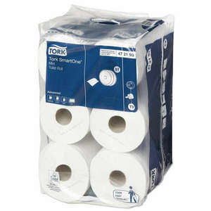 Toalettpapír 2 rétegű közületi 12 tekercs/csomag fehér laponkénti... kép