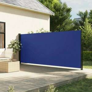 Kék behúzható oldalsó napellenző 160 x 500 cm kép