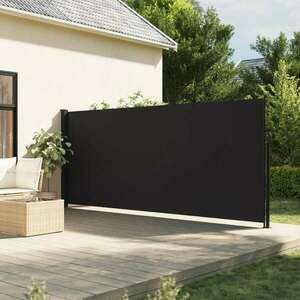 vidaXL fekete behúzható oldalsó napellenző 160 x 600 cm kép