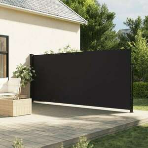 vidaXL fekete behúzható oldalsó napellenző 180 x 600 cm kép