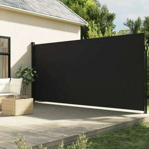 vidaXL fekete behúzható oldalsó napellenző 200 x 600 cm kép