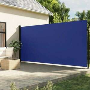 vidaXL kék behúzható oldalsó napellenző 220 x 600 cm kép