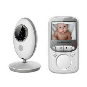 Esperanza Juan Baby Monitor 2, 4" LCD kijelzovel, fehér-szürke kép