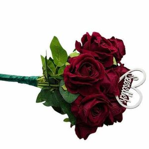 Bordó rózsacsokor Valentin napra kép