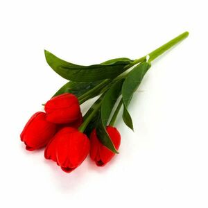 Tulipán csokor, piros kép