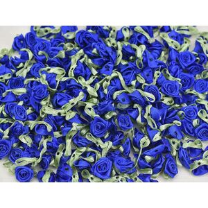 Szatén rózsafejek s.kék 950db/cs - OKOS ÁR! kép