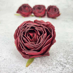 Százlevelű rózsa fej - bordó 4db/csomag kép