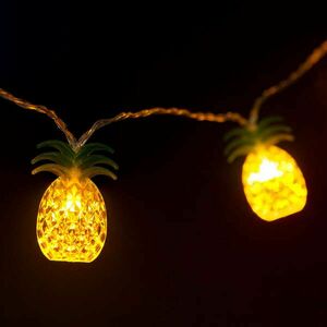 LED fényfüzér - ananász - 1, 65 m - 10 LED - meleg fehér - 2 x AA kép
