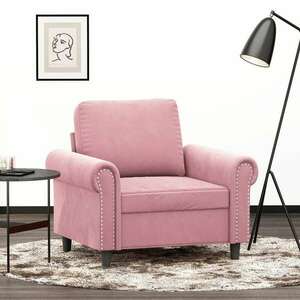 vidaXL rózsaszín bársony kanapéfotel 60 cm kép