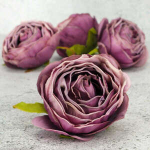 Százlevelű rózsa fej - vintage mályva 4db/csomag kép