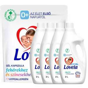 Lovela Baby Hipoallergén Mosókapszula + Öblítő csomag kép