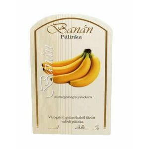 Pálinkás címke - Banán (nagy) kép