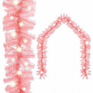 Rózsaszín LED-es karácsonyi füzér 10 m kép