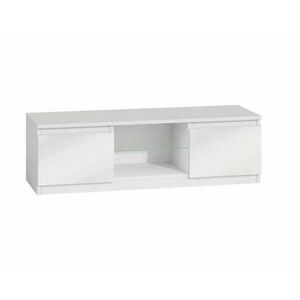 TV szekrény - Holzmeister - 140 cm - magasfényű fehér kép