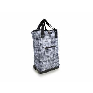 Összecsukható gurulós táska - fekete-fehér kép