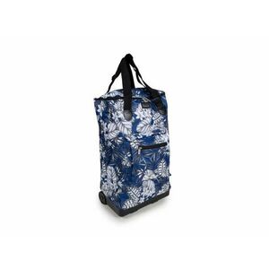 Összecsukható gurulós táska - kék virágos kép