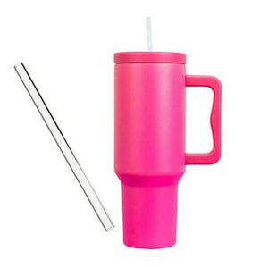 Óriási kapacitású thumbler, nagy méretű termosz pohár - Pink kép
