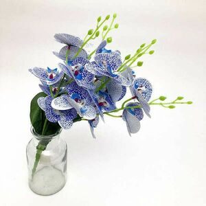 Kis orchidea jellegű csokor - kék kép