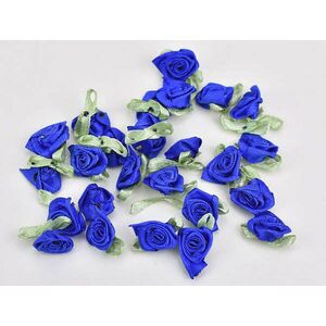 Szatén rózsafejek s.kék 25db/csomag kép