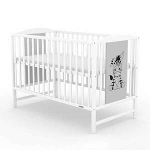 Gyerek kiságy New Baby POLLY Zebra fehér-szürke kép