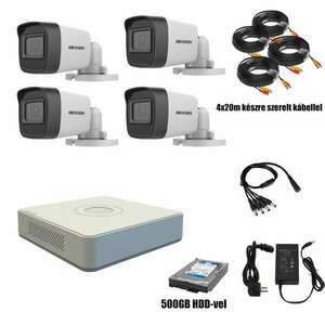 Hikvision szereld magad TurboHD csomag 4 kamera 2Mpx 4x20m kábell... kép