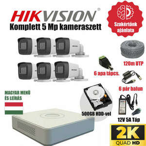 Hikvision Szereld Magad TurboHD Csomag 6 kamerás 5Mp szabadon vág... kép