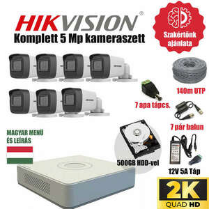 Hikvision Szereld Magad TurboHD Csomag 7 kamerás 5Mp szabadon vág... kép