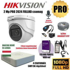 Hikvision 2MP PRO 1 Kamerás Szereld Magad TurboHD Csomag RJ45 bal... kép