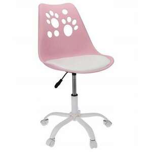 Irodai szék, Mercaton, Joy, forgó, PP, rózsaszín és fehér, 48x58x95 cm kép