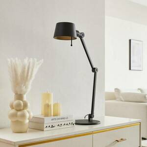 Lucande Silka asztali lámpa, állítható, fekete kép