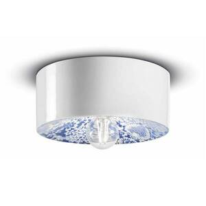 PI virágmintás mennyezeti lámpa, Ø 25 cm kék/fehér kép