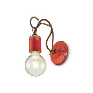 C665 fali lámpa vintage stílusban, piros kép
