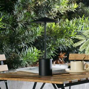 Lindby Ayva LED-es újratölthető asztali lámpa, fényerőszabályzó, fekete kép