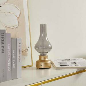 Lindby LED-es újratölthető asztali lámpa Maxentius arany színű kép