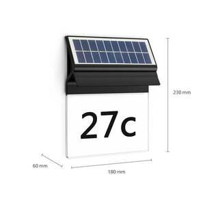 Philips LED-es napelemes házszámos fali lámpa Enkara kép