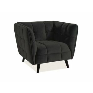 Relax fotel, fekete bársony / wenge, CASTELLO 1 VELVET kép
