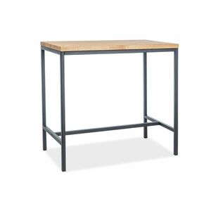 Bárasztal természetes/fekete/tölgy, METRO 110x60x100 kép