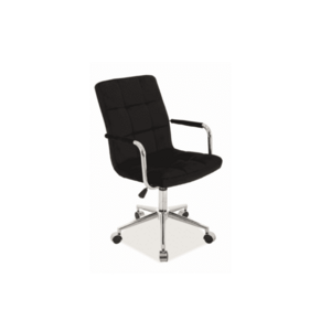 Fekete irodai szék Q-022 VELVET kép