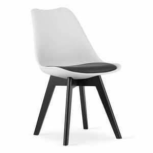 Fehér-fekete BALI MARK szék fekete lábakkal kép