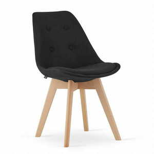 Fekete szék bükkfa lábakkal DAREN NORI kép