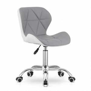 AVOLA szürke-fehér irodai szék eco bőrből kép
