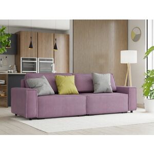 SMART lila kinyitható háromüléses kanapé kép