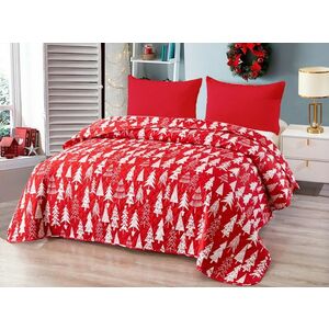 CHRISTMAS TREES piros ágytakaró Méret: 220 x 240 cm kép