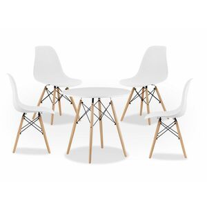OSLO fehér asztal étkezőgarnitúra 1 + 4 YORK OSAKA szék kép