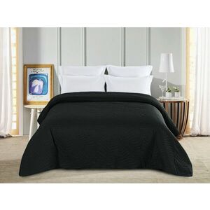 LEAVES fekete ágytakaró mintával Méret: 200 x 220 cm kép