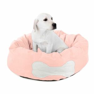 BONENEST rózsaszín plüss kutya/macska ágy 50 cm kép