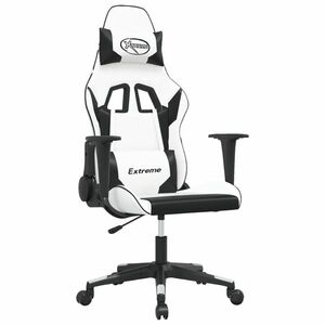 vidaXL fehér műbőr gamer szék kép
